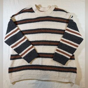 American Eagle Waffle Knit Women’s Striped Sweater